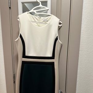 Calvin Klein Sleeveless Colorblock Sheath Dress